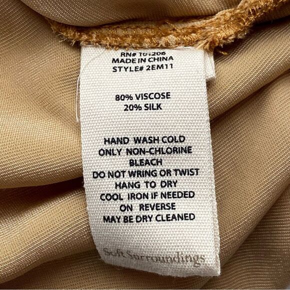 Soft Surroundings Topaz Icon Silk Blend Velvet Poets Blouse Size Large - Picture 12 of 16